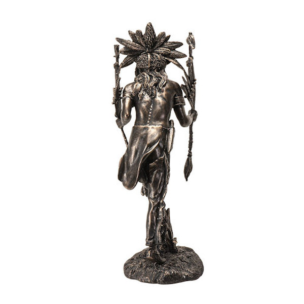 statue depicts a Native American warrior Buffalo Spirit Warrior Headdress